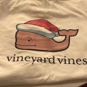 Womens long sleeve Santa whale tee